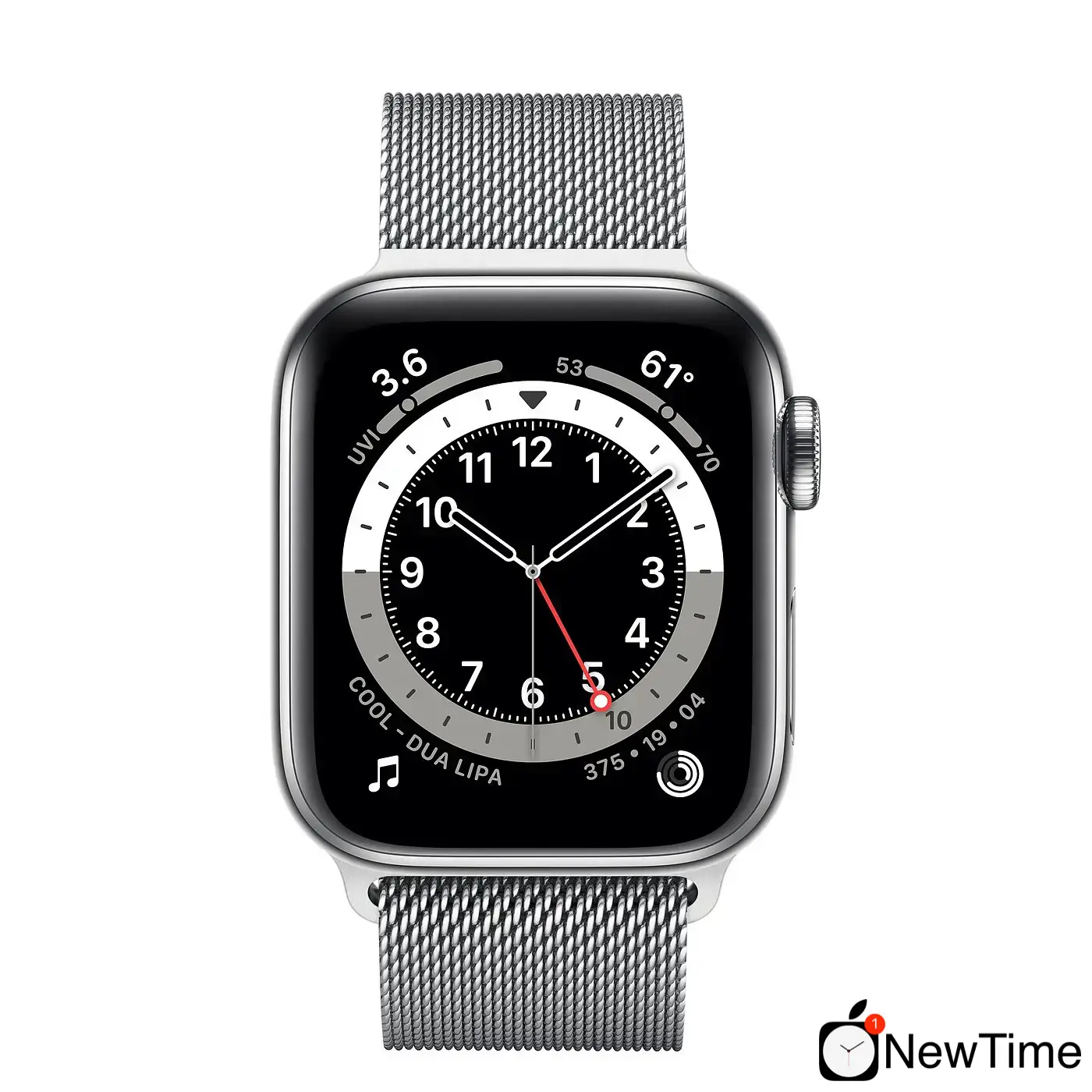 Apple Watch Series 6 GPS + Cellular 40mm Silver Stainless Steel Case with Silver Milanese Loop (M02V3, M06U3)